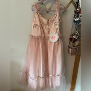 Pottery Barn Kids pink fairy costume with shawl and headband